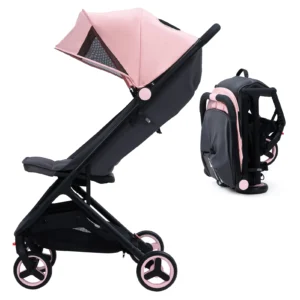 Lightweight Baby Stroller, Compact Umbrella Stroller with Adjustable Canopy/Footrest/Backrest, One-Hand Folding Newborn Stroller